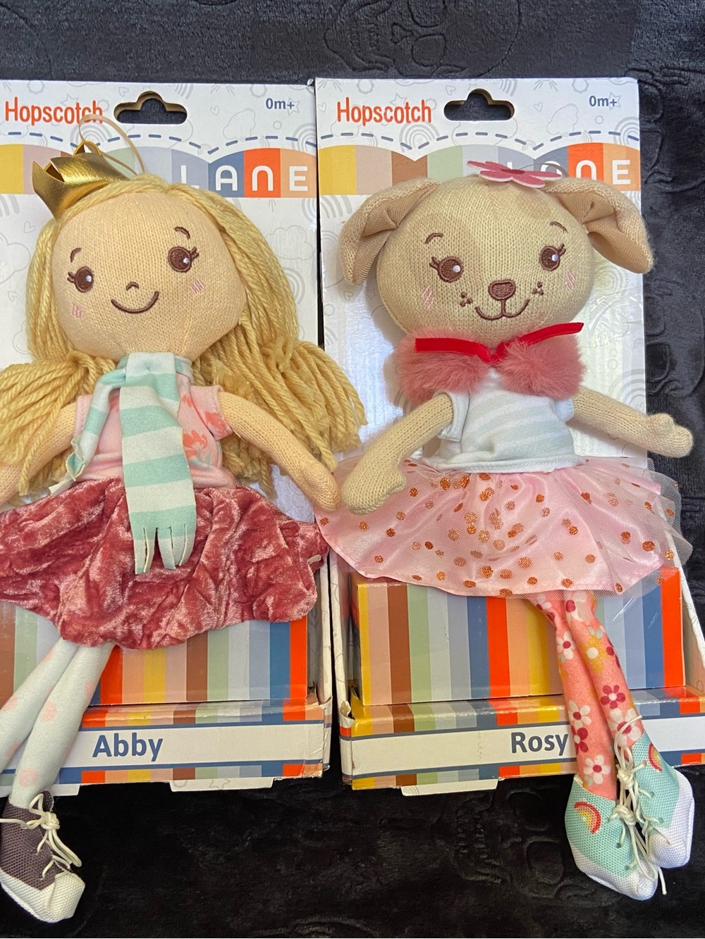 Abby and Rosy Plush Dolls - Pink & Cream Girls' Toy Duo